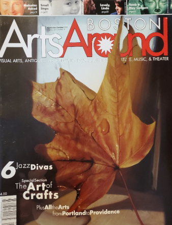 The September-October 1999 issue of Arts Around Boston magazine, featuring Carol Camelio's painting 'Transformation' as its cover art.